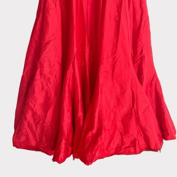 Free People One Women's Size 2 Red Party Beaded Embroidered Maxi Skirt Red NWOT - Picture 7 of 13